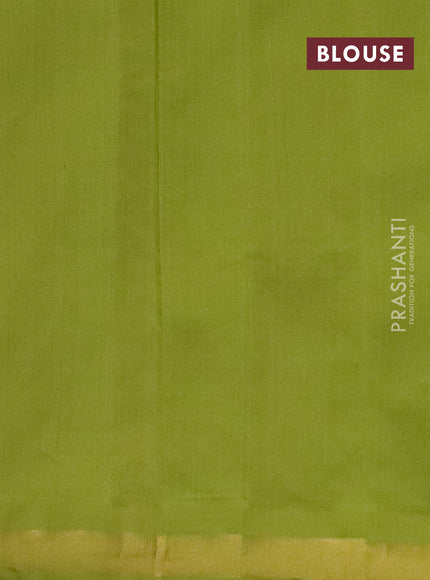 Semi silk cotton saree red and light green with allover zari woven buttas and zari woven border