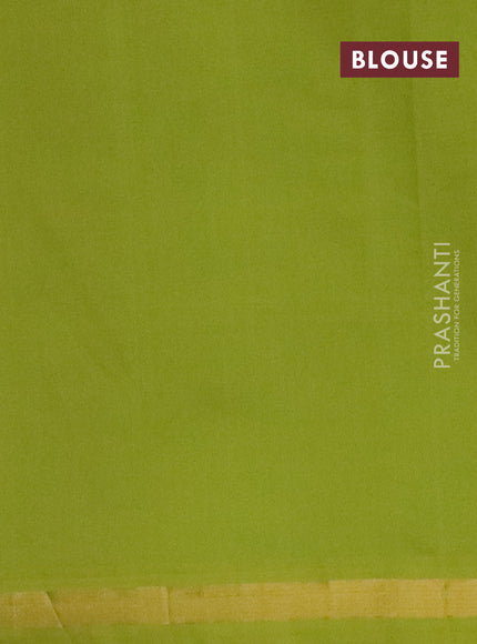 Semi silk cotton saree maroon and light green with zari woven buttas and zari woven border