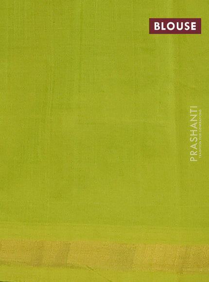 Semi silk cotton saree deep maroon and light green with zari woven buttas and zari woven border