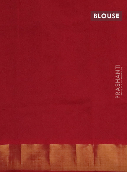 Semi silk cotton saree black and maroon with zari woven buttas and zari woven border
