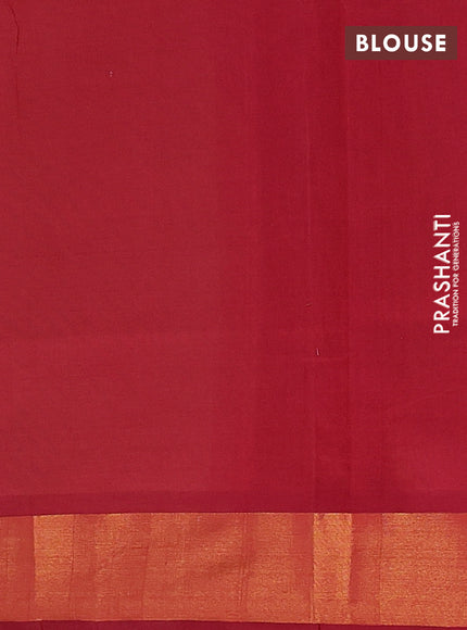 Semi silk cotton saree sandal and maroon with allover zari woven buttas and zari woven border