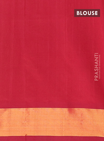 Semi silk cotton saree mustard yellow and maroon with allover zari woven buttas and zari woven border