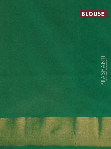 Semi silk cotton saree pale orange and green with allover zari woven buttas and zari woven border