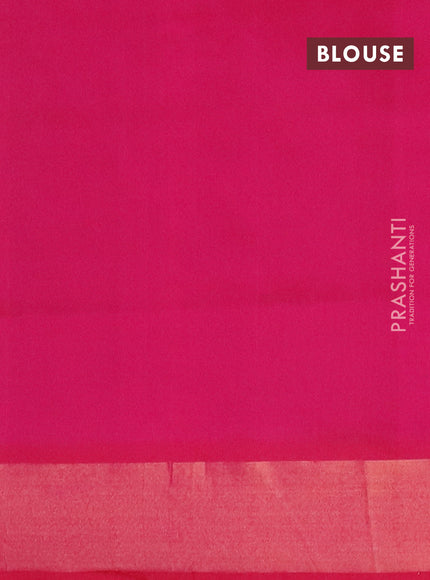 Semi silk cotton saree pastel green and pink with allover zari woven buttas and zari woven border