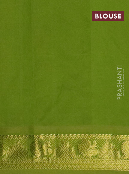 Semi silk cotton saree maroon and light green with zari woven buttas and annam zari woven