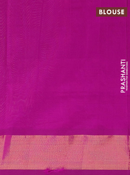 Semi silk cotton saree pale yellow and pink with zari woven buttas and zari woven border