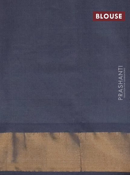 Semi silk cotton saree light pink and grey with zari woven buttas and zari woven border