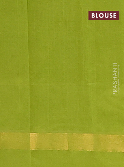 Semi silk cotton saree maroon and light green with allover thread checks & zari buttas and zari woven simple border