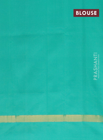 Semi silk cotton saree wine shade and teal green with allover thread checks & zari buttas and zari woven simple border