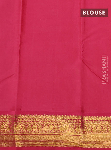Pure kanchipram silk saree coffee brown and peach pink with zari woven buttas and zari woven korvai border