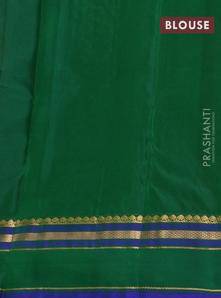 Pure kanchipram silk saree maroon and purple with zari woven buttas and zari woven border