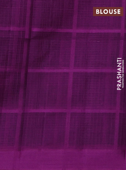 Handloom kota saree lavender and purple with allover checks & thread buttas and simple border
