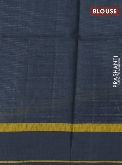 Handloom kota saree grey and dark grey with floral thread woven buttas and rettapet border