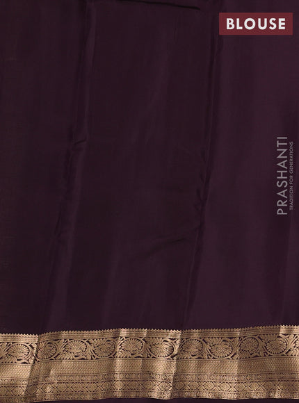 Kanchipuram silk saree pastel brown and coffee brown with allover zari woven buttas and zari woven border