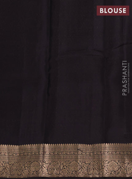 Kanchipuram silk saree wine shade and coffee brown with allover zari woven buttas and zari woven border