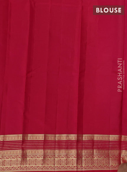 Kanchipuram silk saree purple and red with allover zari woven buttas and zari woven border
