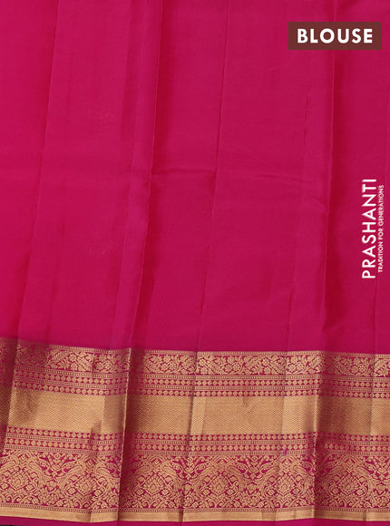 Kanchipuram silk saree purple and pink with allover zari woven buttas and zari woven border
