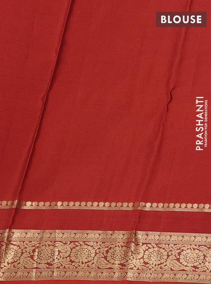Kanchipuram silk saree violet and rust shade with allover zari woven buttas and rettapet zari woven border