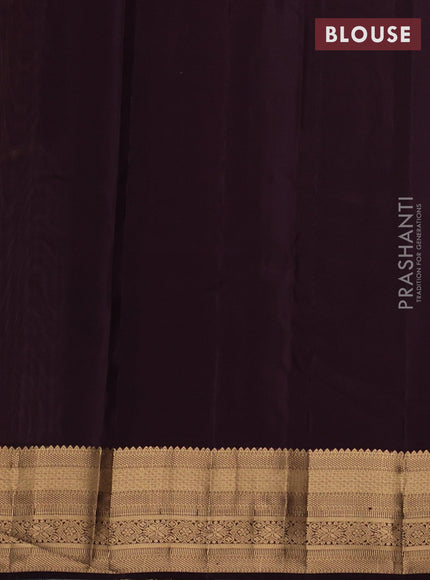 Kanchipuram silk saree pastel brown and coffee brown with allover zari woven buttas and zari woven border
