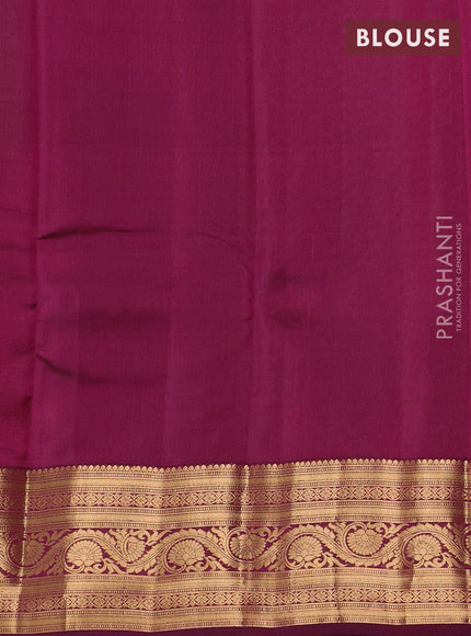 Kanchipuram silk saree candy pink and wine shade with allover zari woven buttas and zari woven border