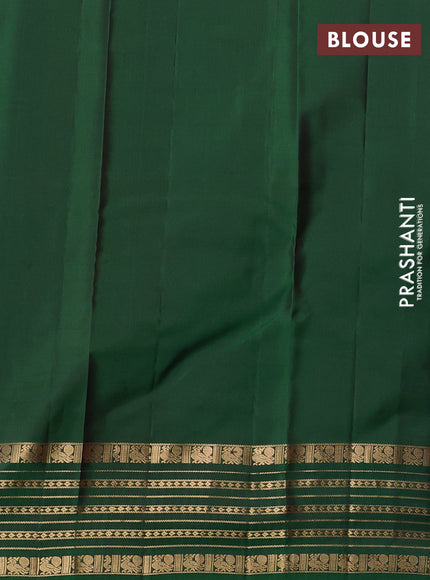 Kanchipuram silk saree pastel purple and green with allover zari woven buttas and zari woven border