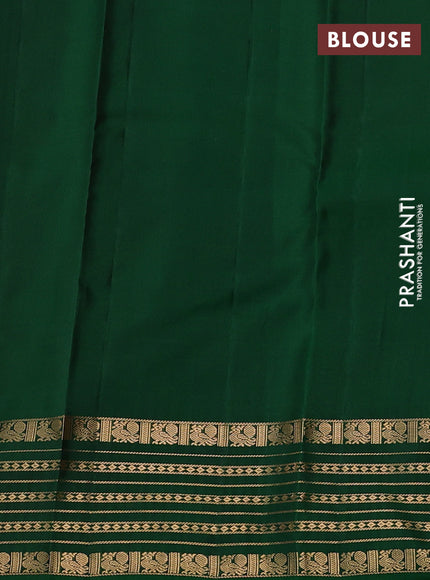 Kanchipuram silk saree mehendi green and green with allover zari woven buttas and zari woven border