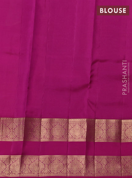 Kanchipuram silk saree pink and magenta pink with allover zari woven buttas and rettapet zari woven border