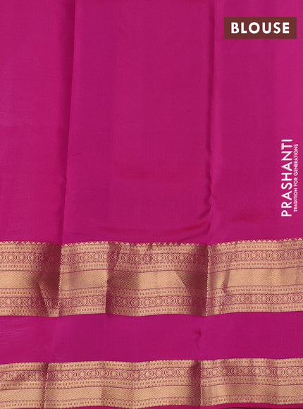 Kanchipuram silk saree lavender and pink with allover zari woven buttas and long rettapet zari woven border