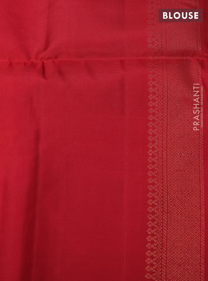 Ikat soft silk saree black and red with allover ikat weaves & zari woven buttas and simple border