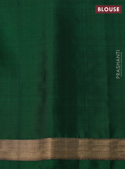 Ikat soft silk saree lime yellow and green with allover ikat weaves & zari woven buttas and zari woven border