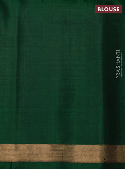 Ikat soft silk saree dual shade of yellowish pink and green with allover ikat weaves & zari woven buttas and zari woven border