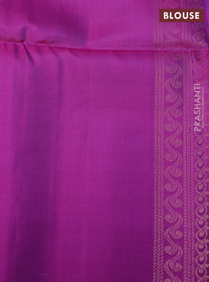 Ikat soft silk saree violet and purple with allover ikat weaves & zari buttas and simple border
