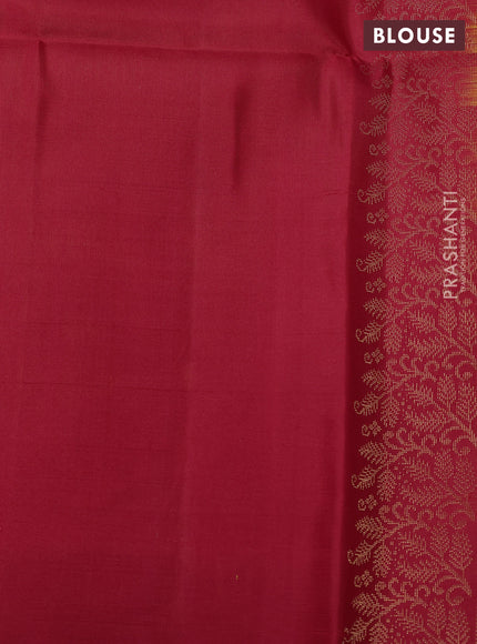 Ikat soft silk saree mustard yellow and red with ikat weaves & zari woven buttas and simple border