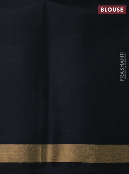 Ikat soft silk saree dual shade of pink and black with allover thread checks & ikat buttas and ikat zari woven border