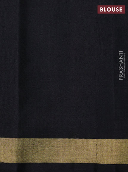 Ikat soft silk saree black and megenta pink with allover ikat weaves and zari woven border