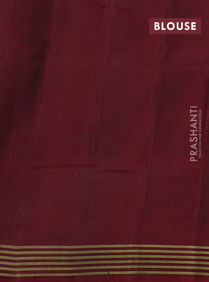 Rajkot patola silk saree maroon with allover ikat weaves and ikat woven simple border