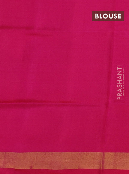 Rajkot patola silk saree dual shade of yellowish green and pink with ikat woven buttas and zari woven border