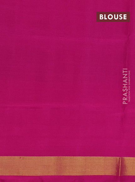 Rajkot patola silk saree green and pink with ikat woven buttas and zari woven border