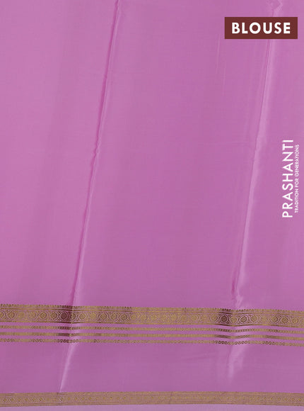 Pure mysore silk saree light pink with allover shibori prints and rettapet zari woven border