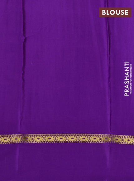 Pure mysore silk saree purple with allover zari weaves & shibori prints and zari woven simple border