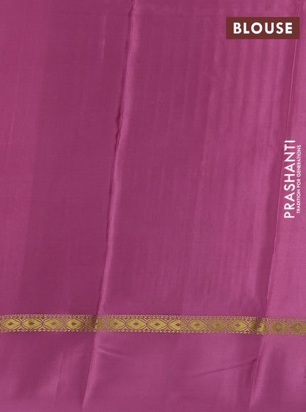 Pure mysore silk saree pastel pink with allover zari weaves & shibori prints and zari woven simple border