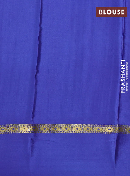 Pure mysore silk saree violet with allover zari weaves & shibori prints and zari woven simple border