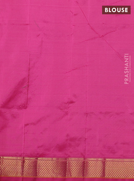 Pure paithani silk saree pink with allover zari woven buttas and paithani weaving pallu