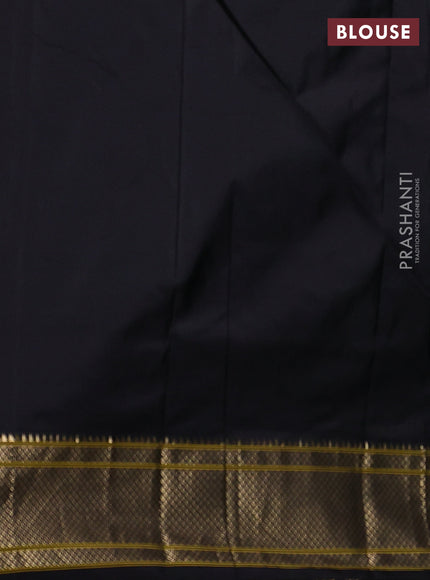 Pure paithani silk saree black with allover zari woven buttas and paithani weaving pallu