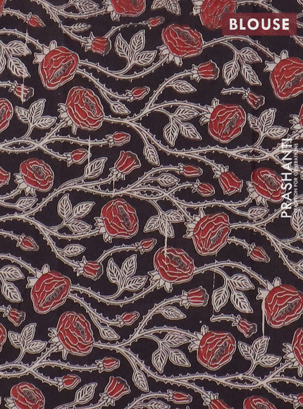 Narayanpet cotton saree pastel maroon and coffee brown with plain body and temple design thread woven border
