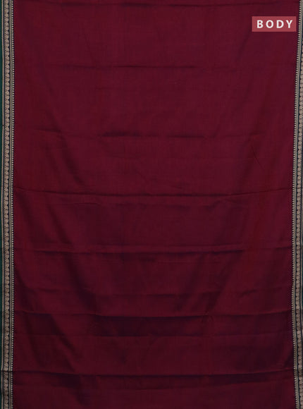 Narayanpet cotton saree magenta pink and mustard yellow with plain body and temple design thread woven border