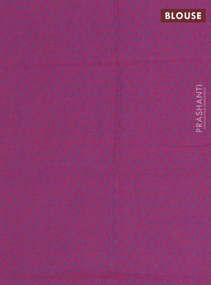 Chettinad cotton saree teal blue and magenta pink with thread woven buttas and thread woven border