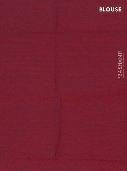 Chettinad cotton saree green and maroon with plain body and thread woven border