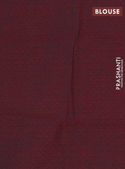 Chettinad cotton saree light green and maroon with plain body and thread woven border
