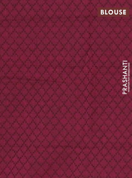 Chettinad cotton saree brown and magenta pink with allover stripe pattern and thread woven border